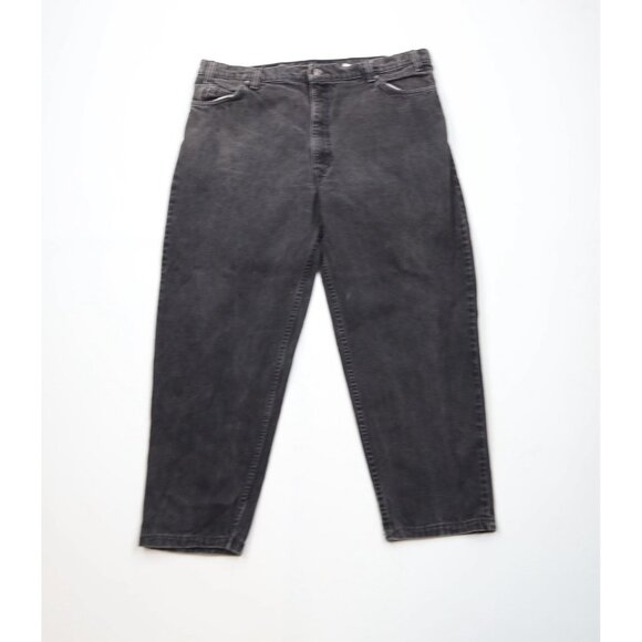 Vintage 90s Levis 550 Orange Tab Mens 40x28 Relaxed Tapered Leg Jeans Black USA